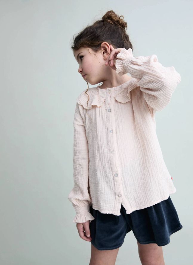 Blouse Plumeti Coton Bio | Rose pâle