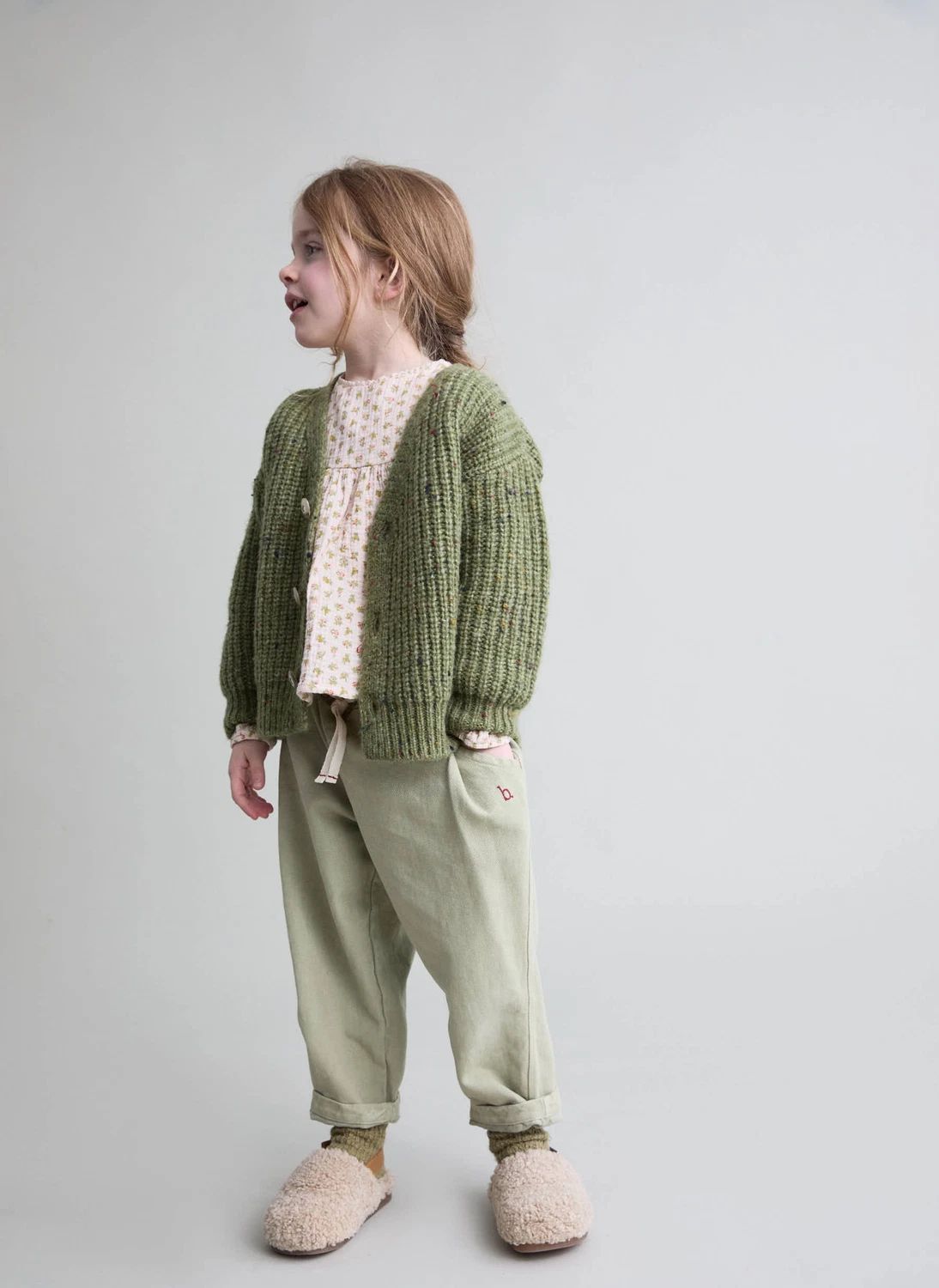 Cardigan Chiné Botonato | Vert- Image produit n°1