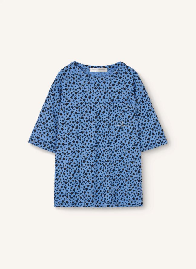 T-shirt Collie Etoiles Coton Bio | Bleu