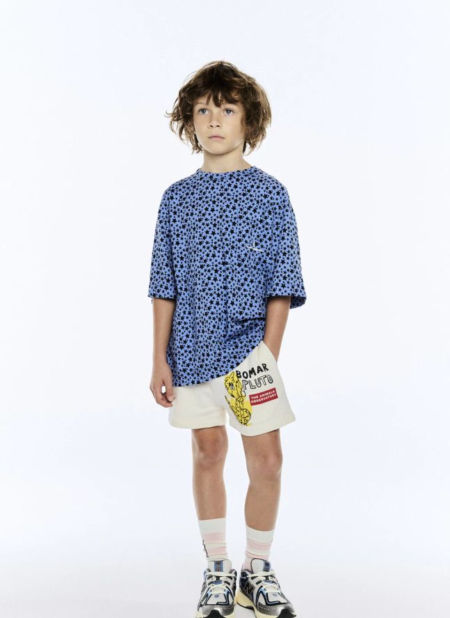 T-shirt Collie Etoiles Coton Bio | Bleu