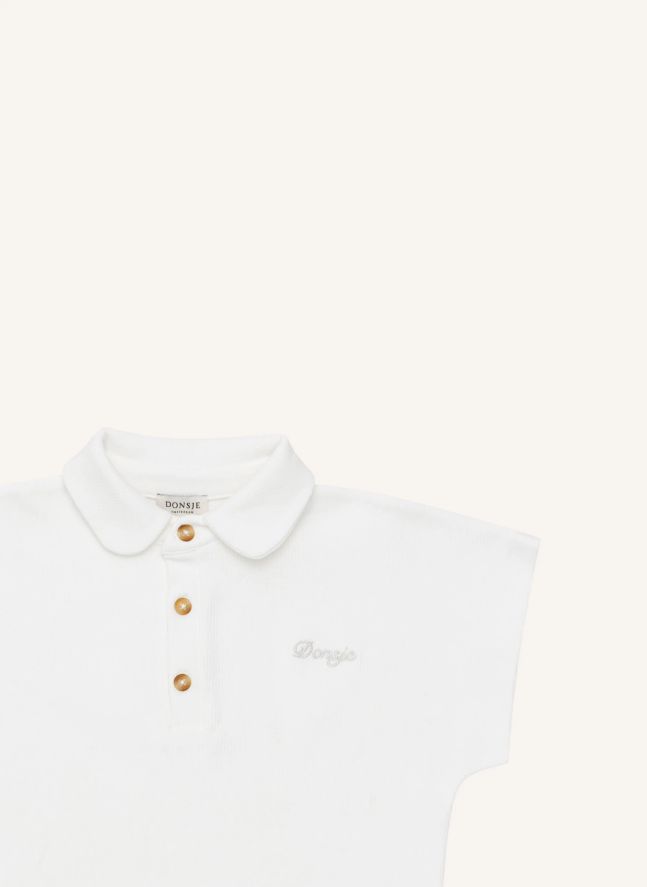 Top con cuello Claudine de Ivelle | Blanco