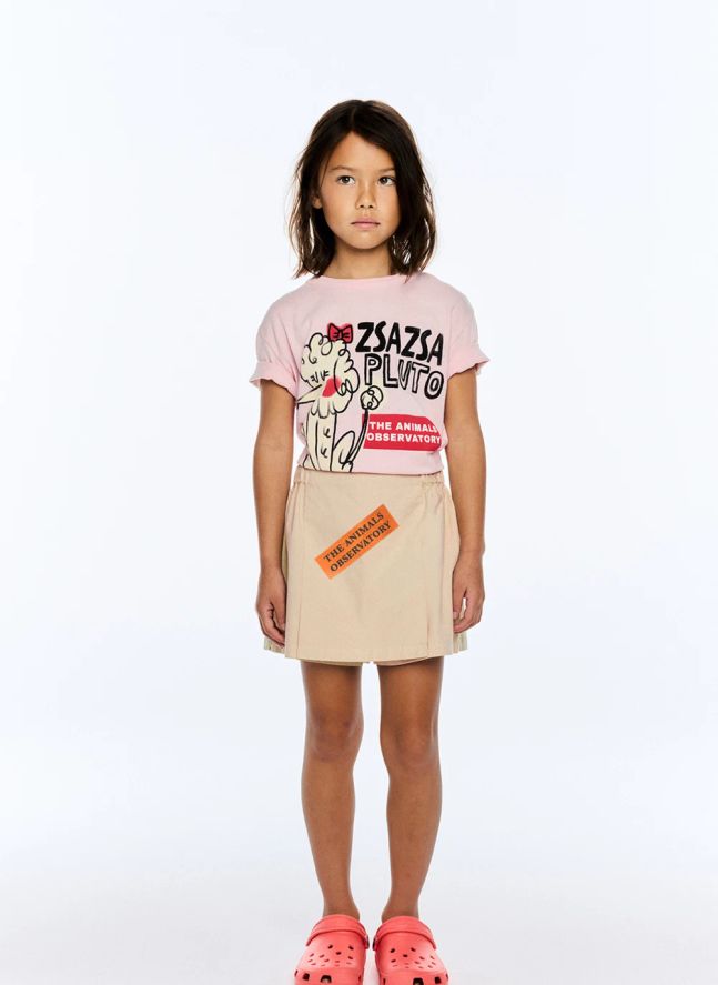 T-shirt Rooster Zsazsa Pluto Coton Bio | Rose pâle