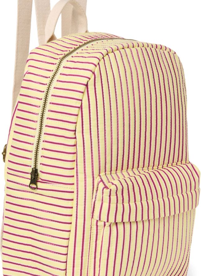 Sac à dos rayé | Jaune pâle