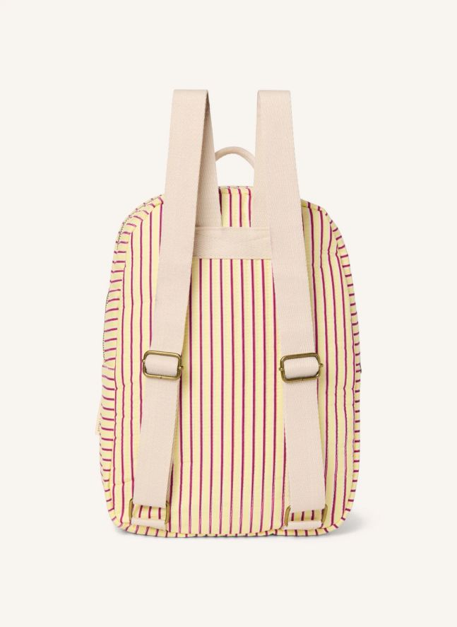 Sac à dos rayé | Jaune pâle