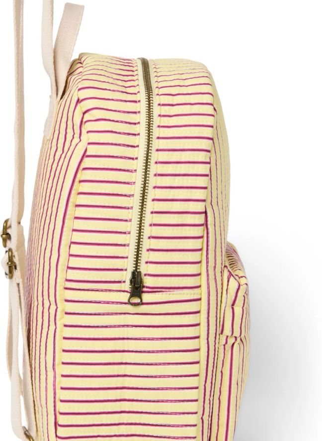 Sac à dos rayé | Jaune pâle