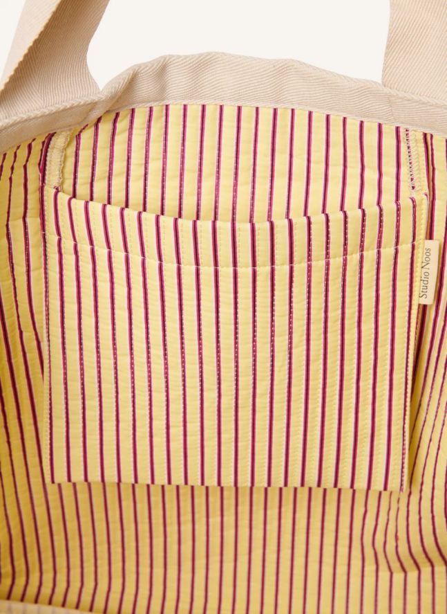 Sac de plage rayé | Jaune pâle