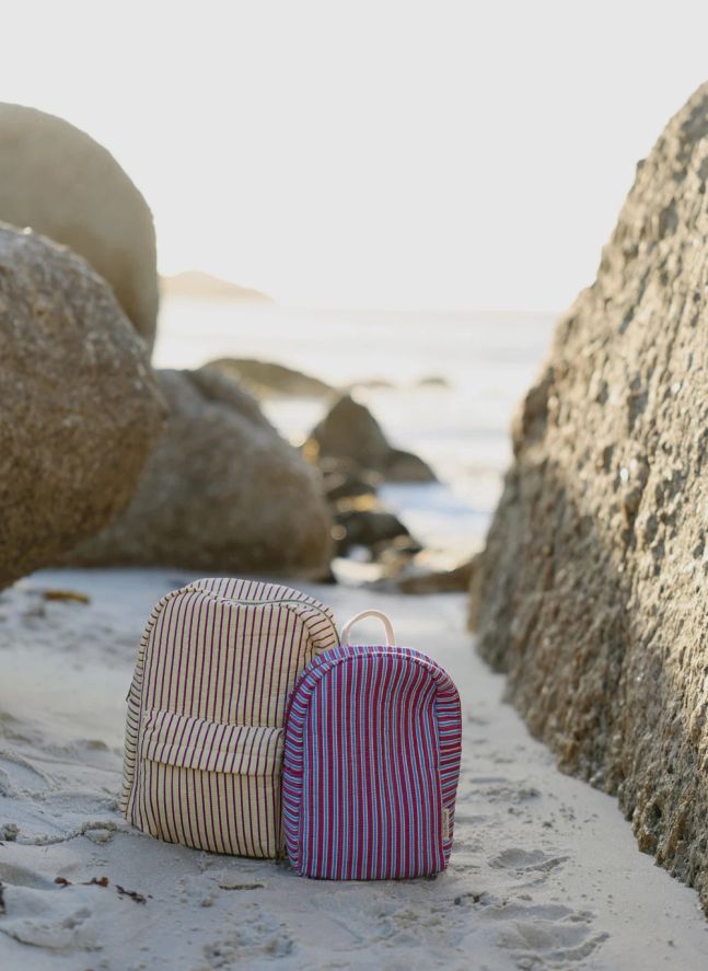 Sac à dos rayé | Jaune pâle