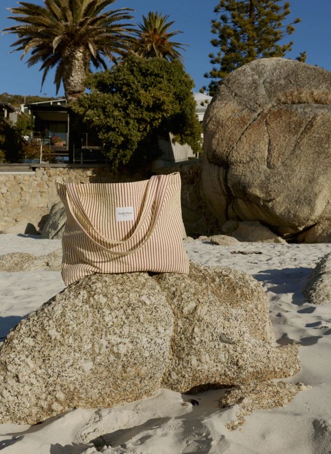 Sac de plage rayé | Jaune pâle