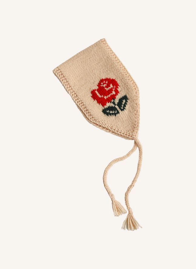 Bandeau Rose Laine Mérinos | Beige