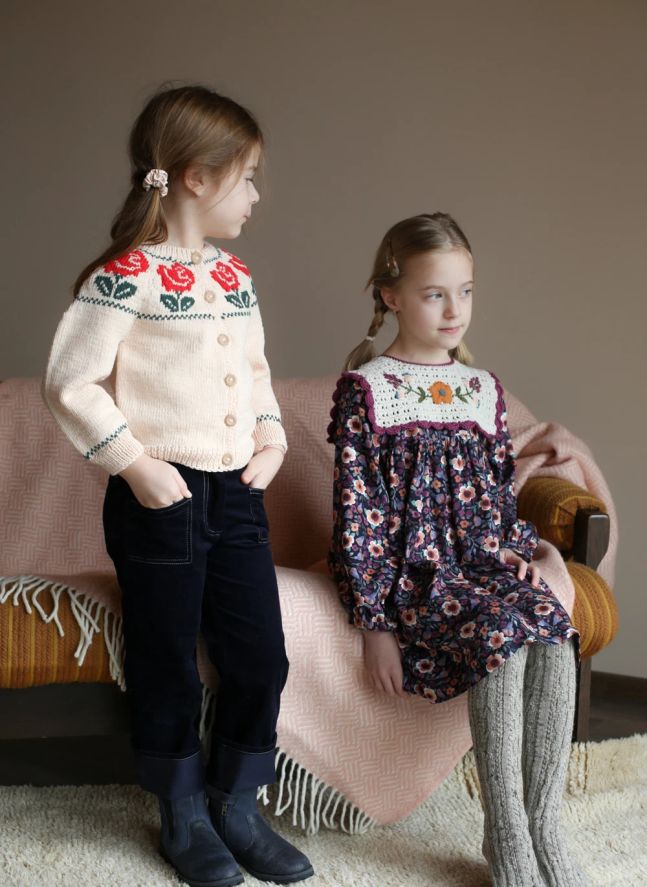 Cardigan Rose Laine Mérinos | Beige