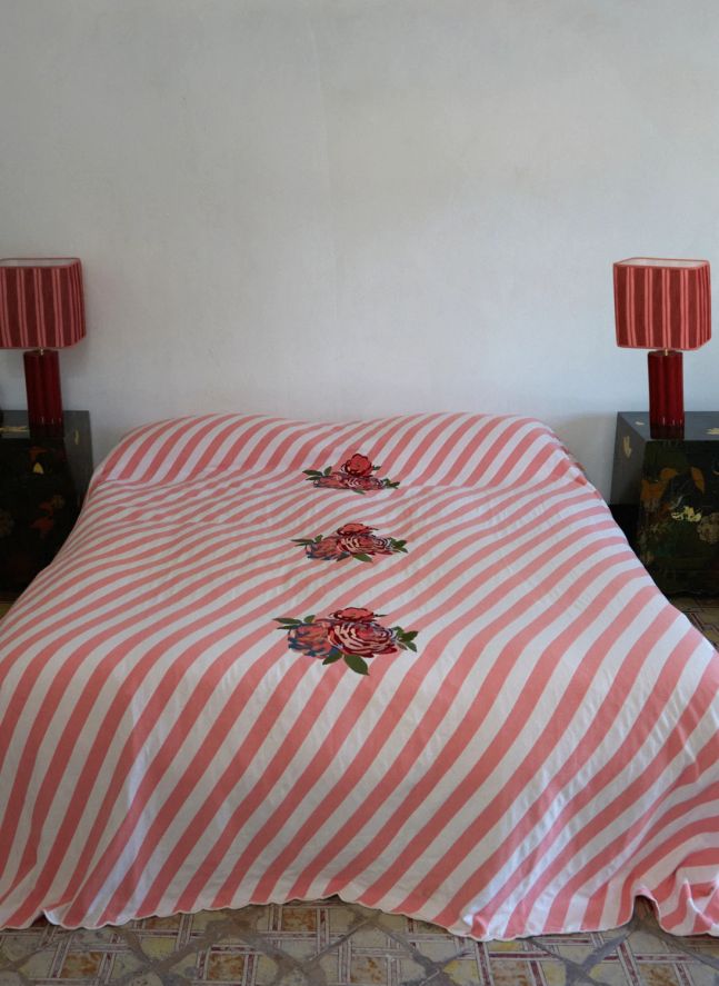 Couvre-lit Monastico, Lisa Corti x The Socialite Family  | Rose