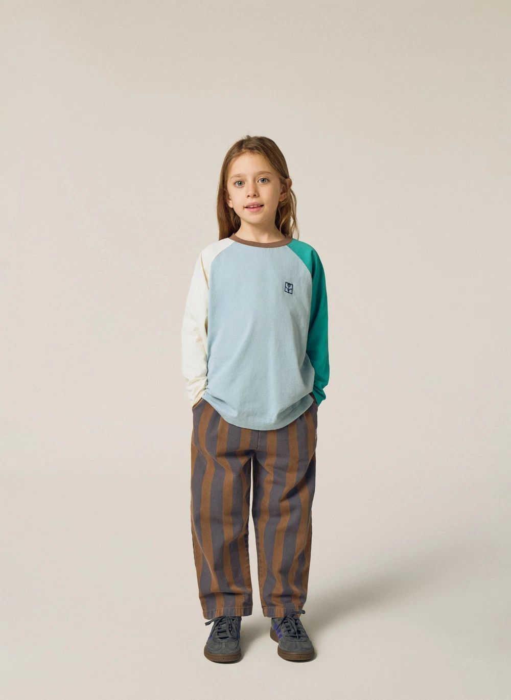 T-shirt Colorblock | Bleu ciel- Image produit n°1