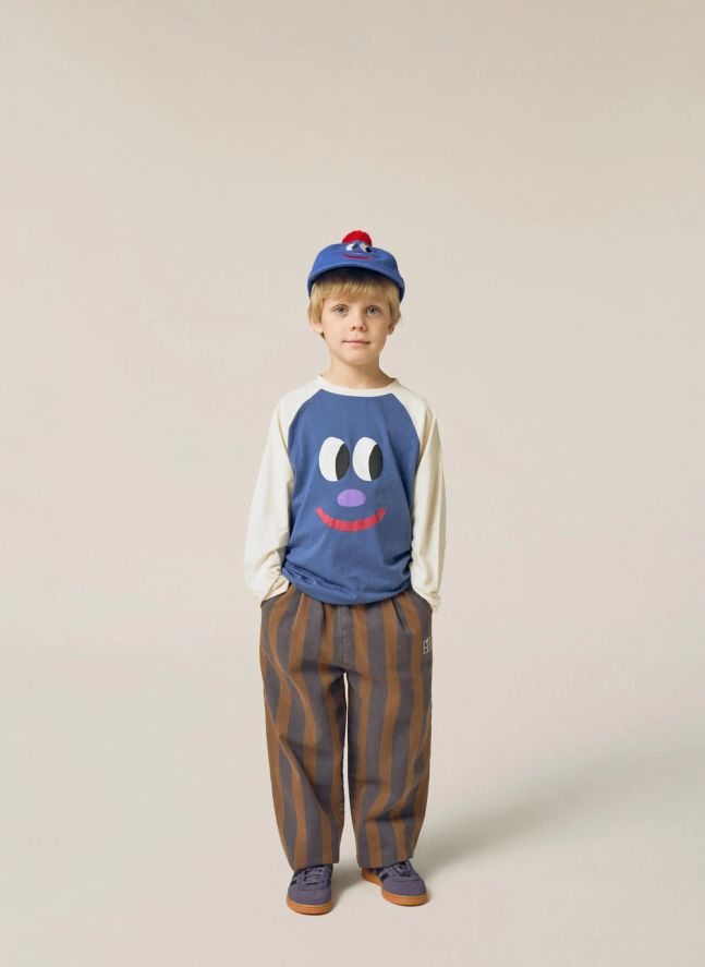 T-shirt Colorblock Smiley | Bleu