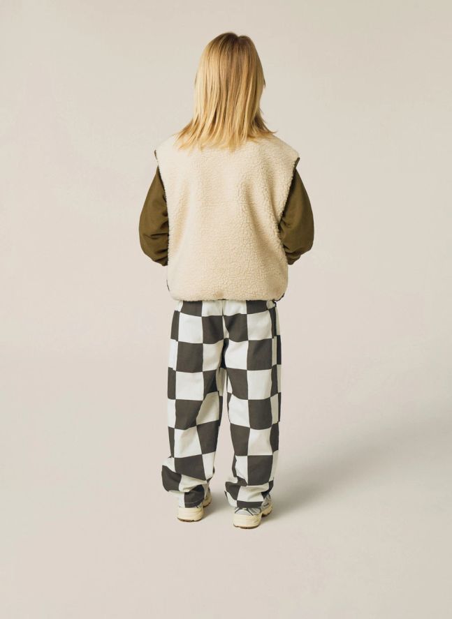 Pantalon Damier | Ecru