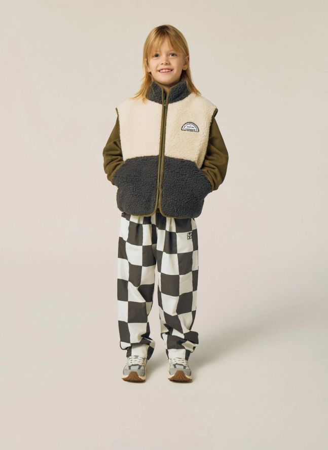 Pantalon Damier | Ecru