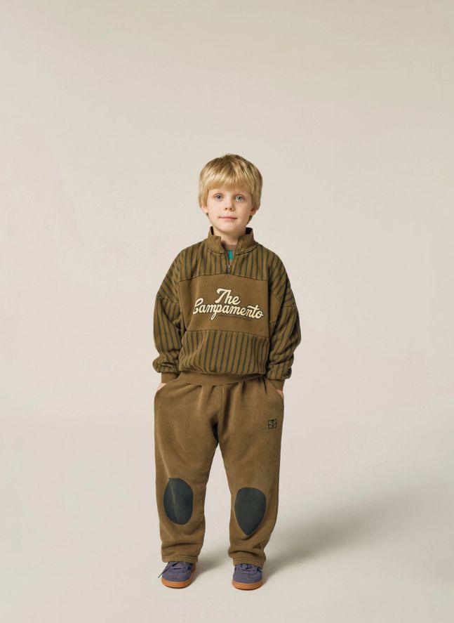 Sweat Zippé The Campamento Rayé | Kaki