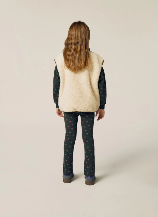 Legging Flare Fleuri | Gris anthracite