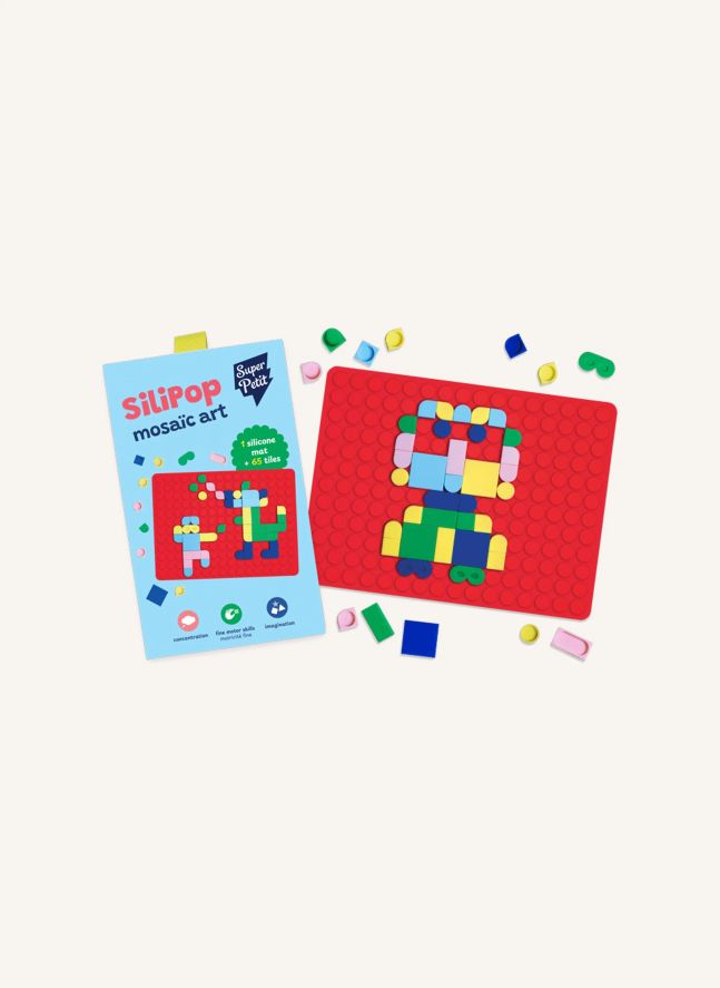 Jeu de mosaïques à clipser Silipop | Rouge