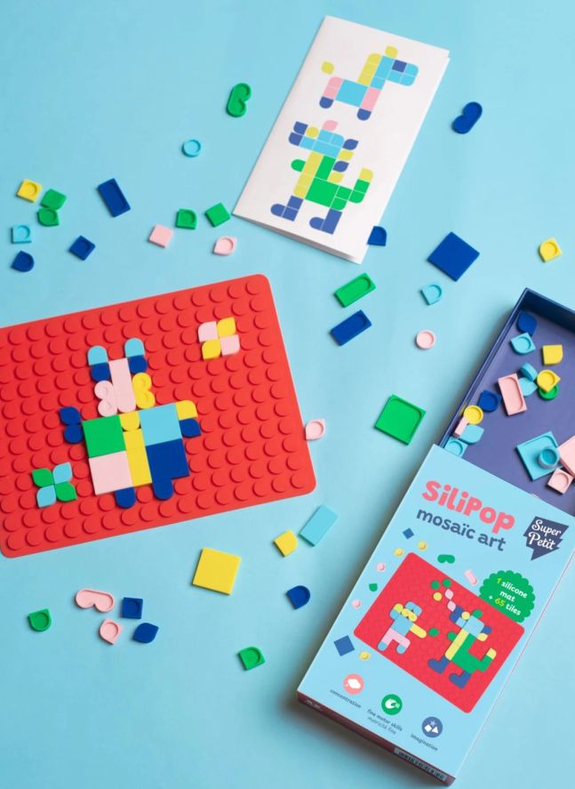 Jeu de mosaïques à clipser Silipop | Rouge