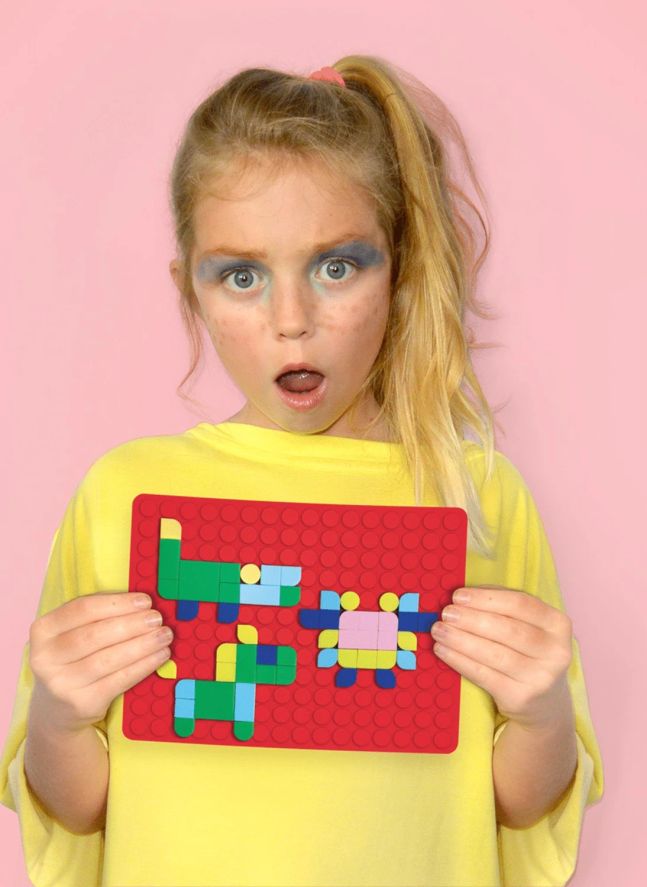 Jeu de mosaïques à clipser Silipop | Rouge