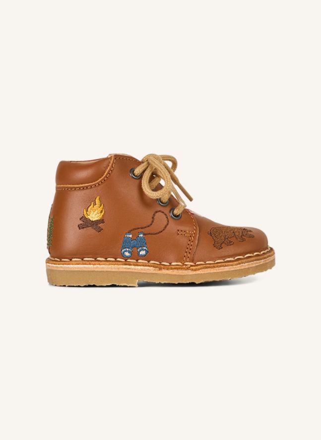 Classic Embroidered Boots - Uniqua Collection | Cognac