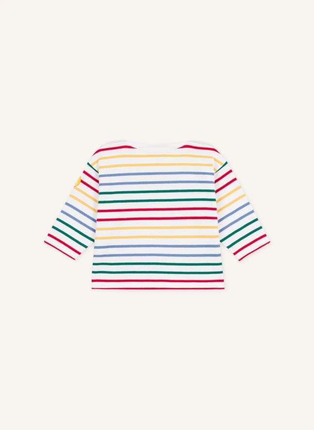 T-shirt Marinière Coton Bio Bébé | Jaune