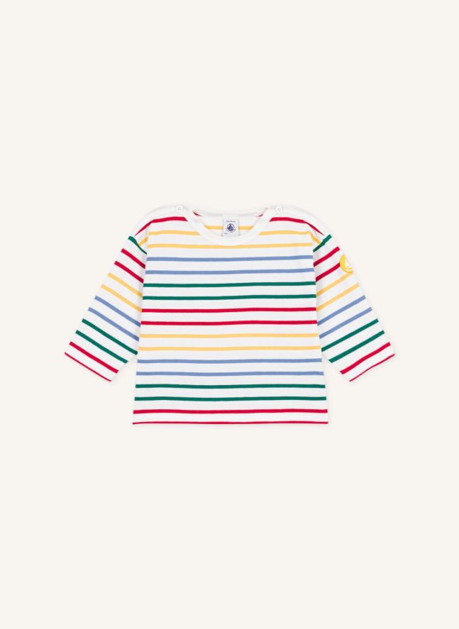 T-shirt Marinière Coton Bio Bébé | Jaune