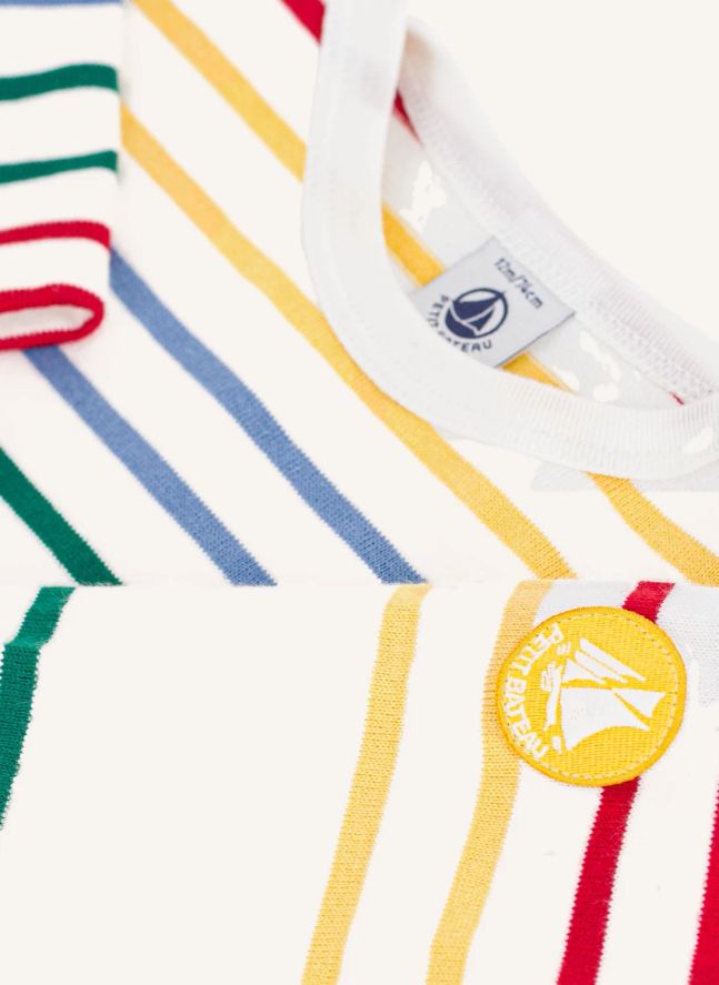 T-shirt Marinière Coton Bio Bébé | Jaune
