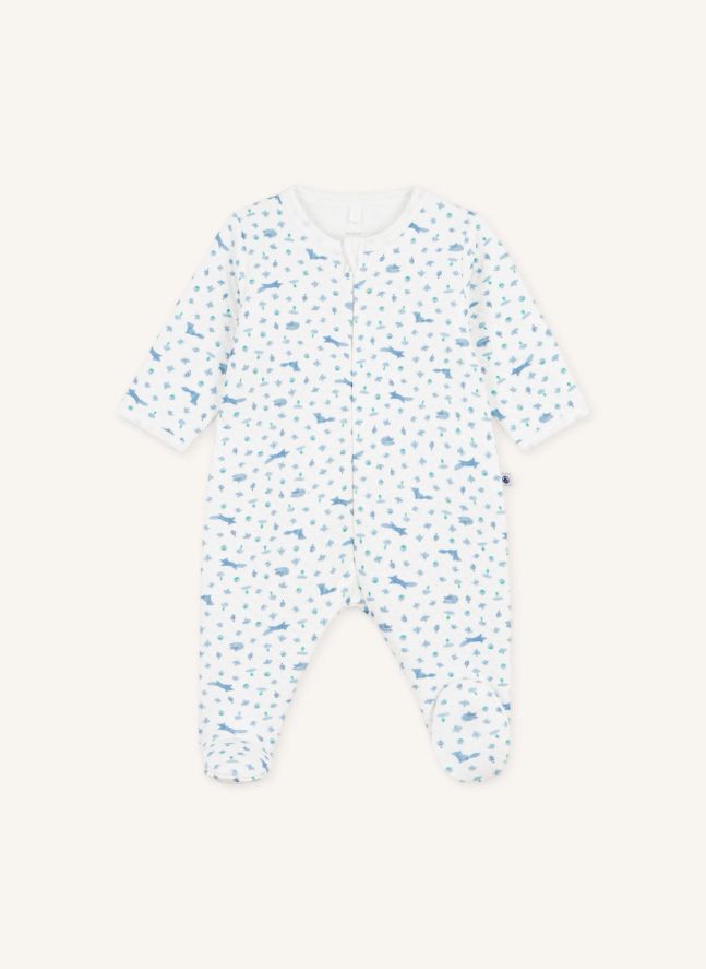 Pyjama Dors Bien Renards Tubique Coton Bio | Blanc