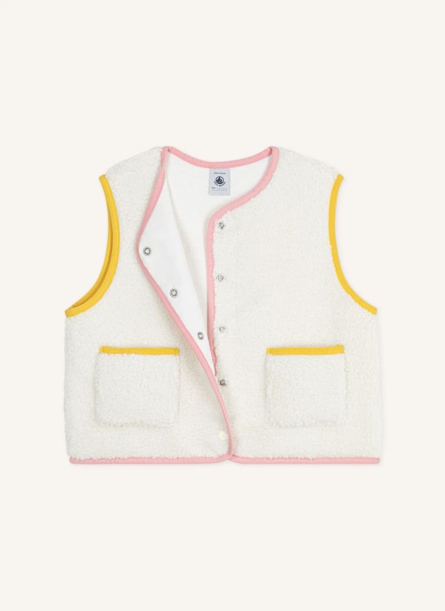 Veste Sans Manches Façon Sherpa | Ecru
