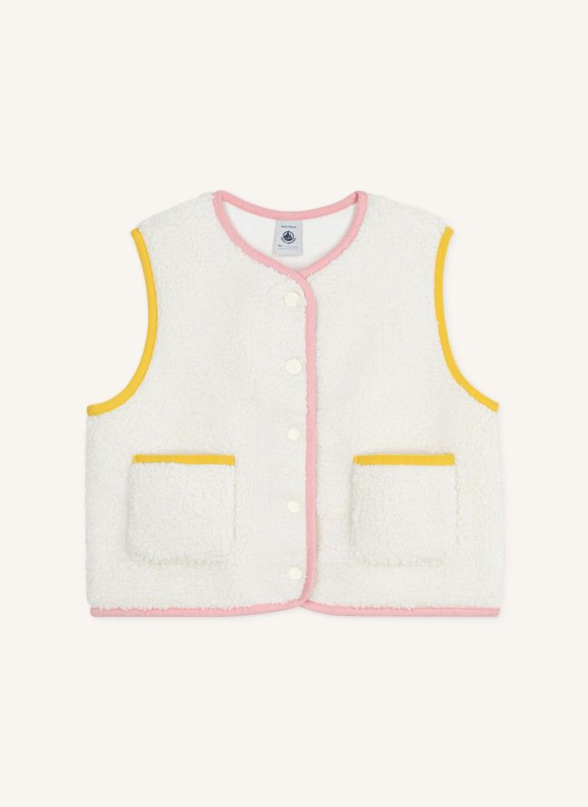 Veste Sans Manches Façon Sherpa | Ecru