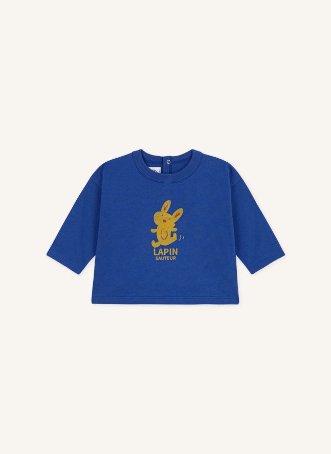 T-shirt Lapin Coton Bio | Bleu roi