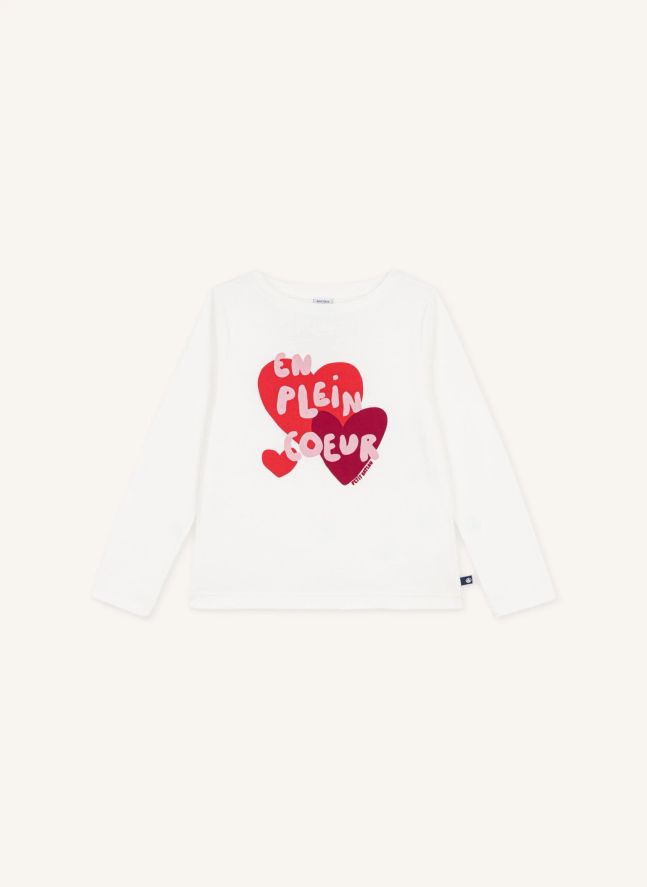 T-shirt En Plein Cœur Coton Bio | Blanc