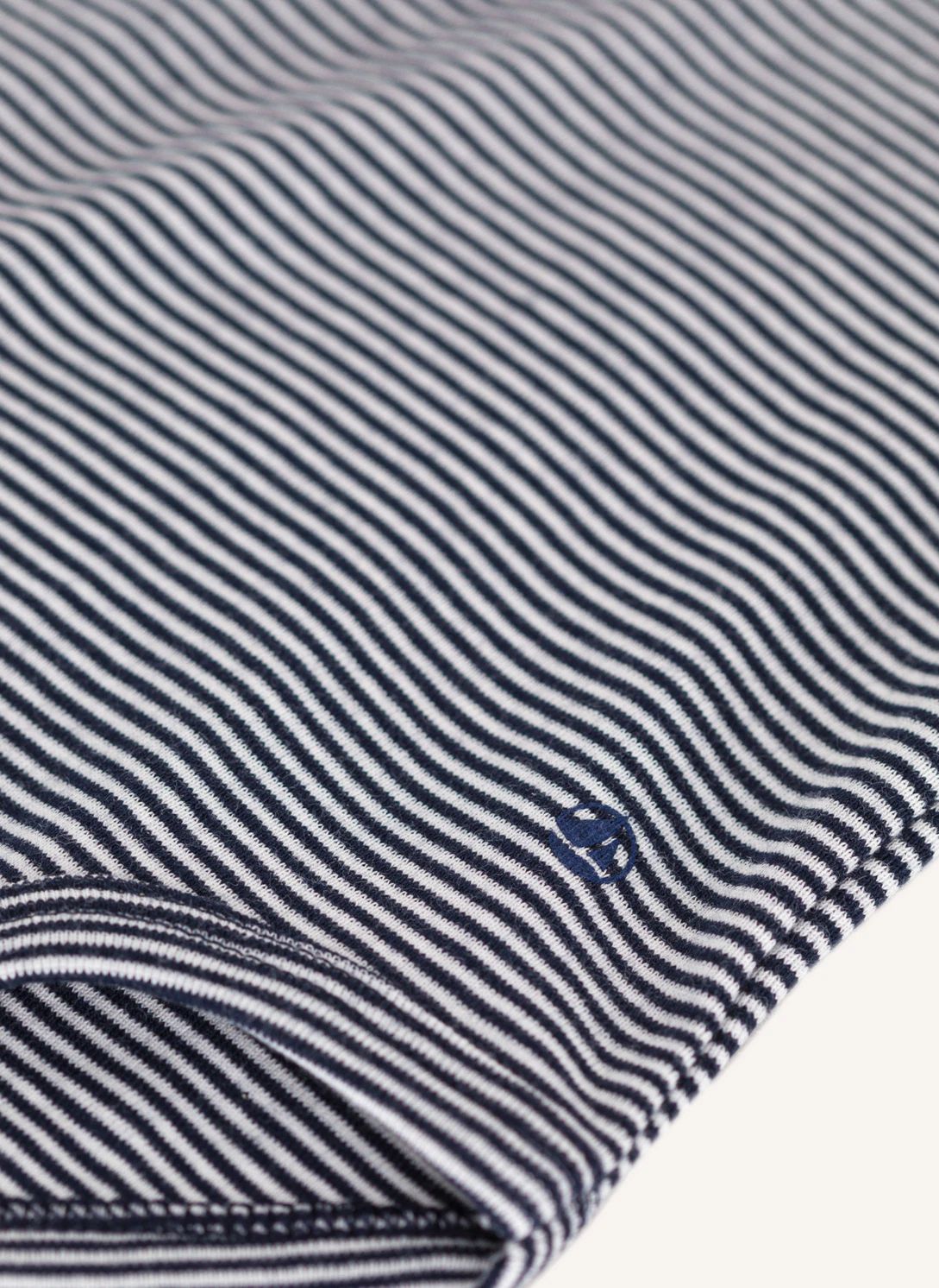 Body Polo Rayé Coton Bio | Bleu marine- Image produit n°1
