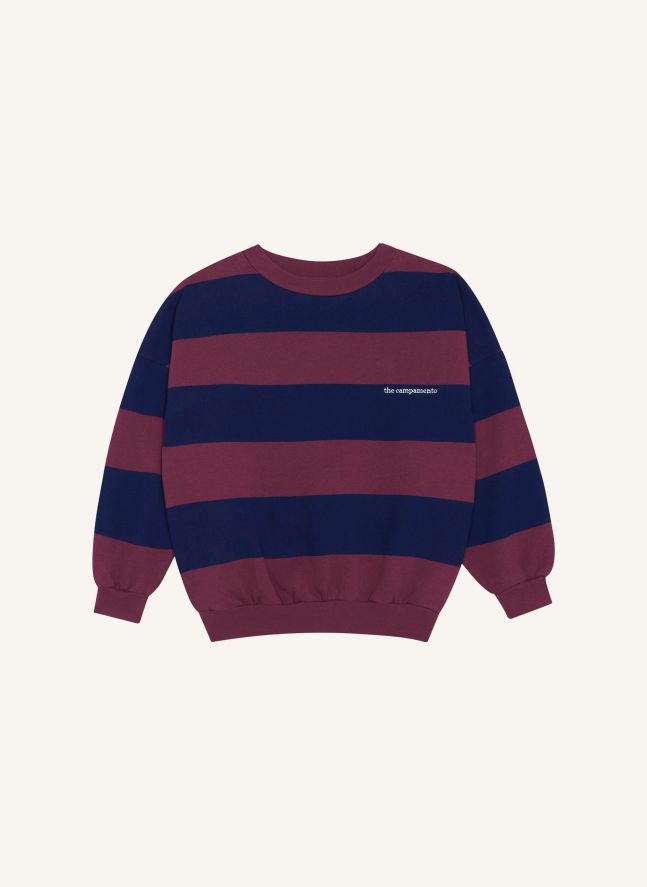 Sweat Rayé | Bordeaux