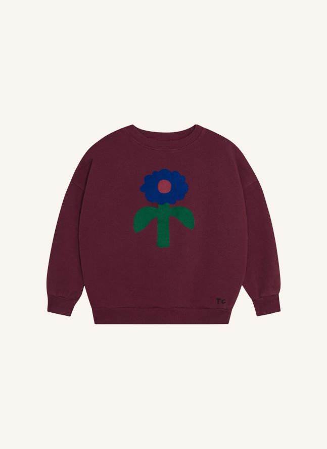 Sweat Fleur | Bordeaux