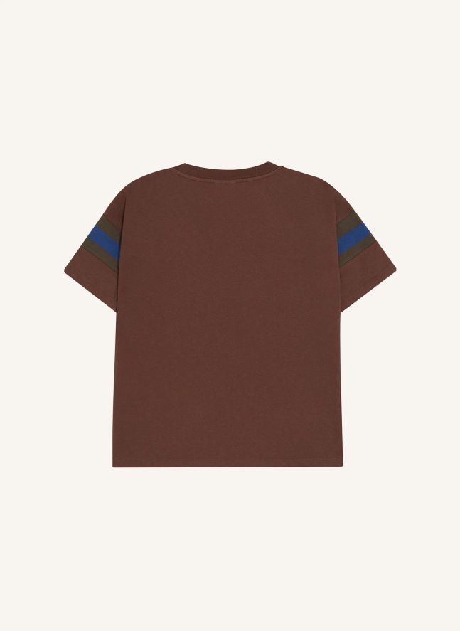 T-shirt Manches Rayées | Marron