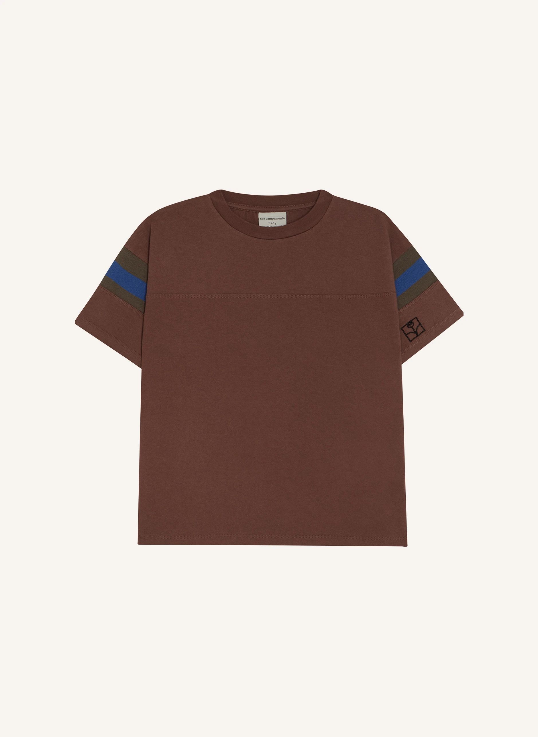 T-shirt Manches Rayées | Marron- Image produit n°0