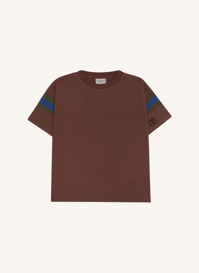 T-shirt Manches Rayées | Marron
