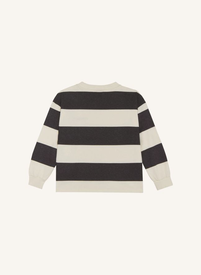 T-shirt Rayé | Gris anthracite