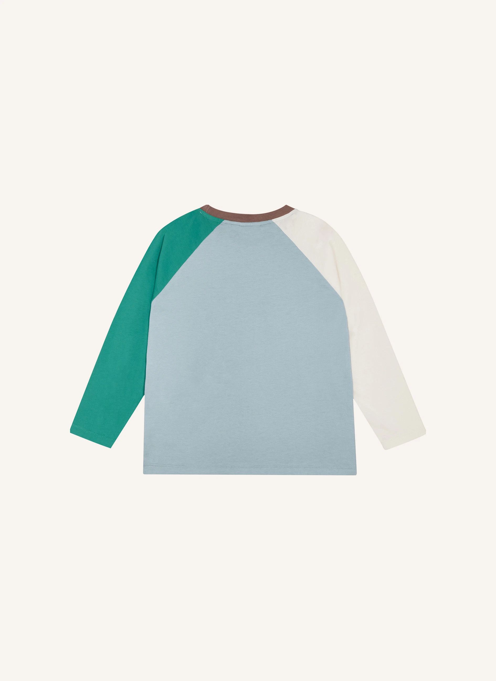 T-shirt Colorblock | Bleu ciel- Image produit n°3