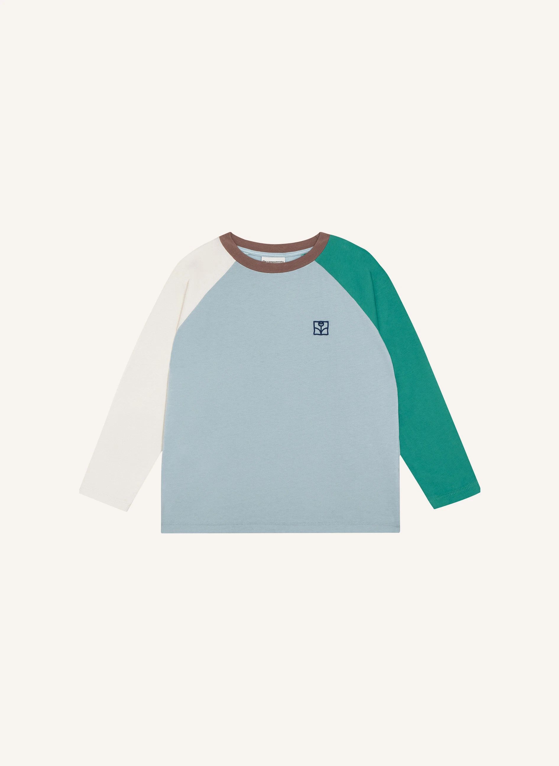 T-shirt Colorblock | Bleu ciel- Image produit n°0