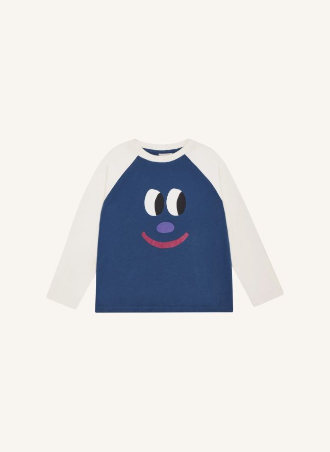 T-shirt Colorblock Smiley | Bleu