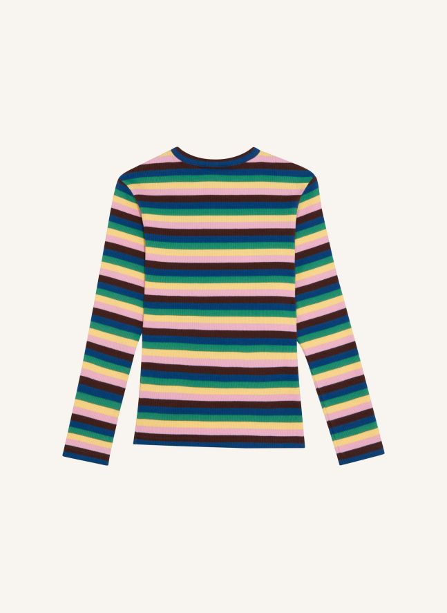 T-shirt Rayé | Vert