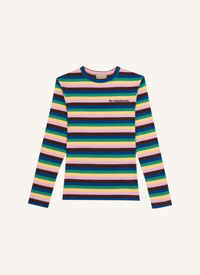 T-shirt Rayé | Vert