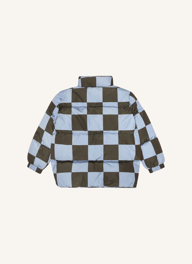 Doudoune Damier | Bleu ciel