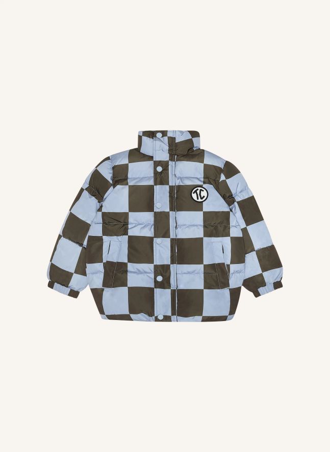 Doudoune Damier | Bleu ciel