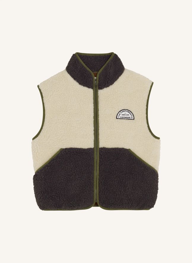 Veste Sans Manches Façon Sherpa | Ecru