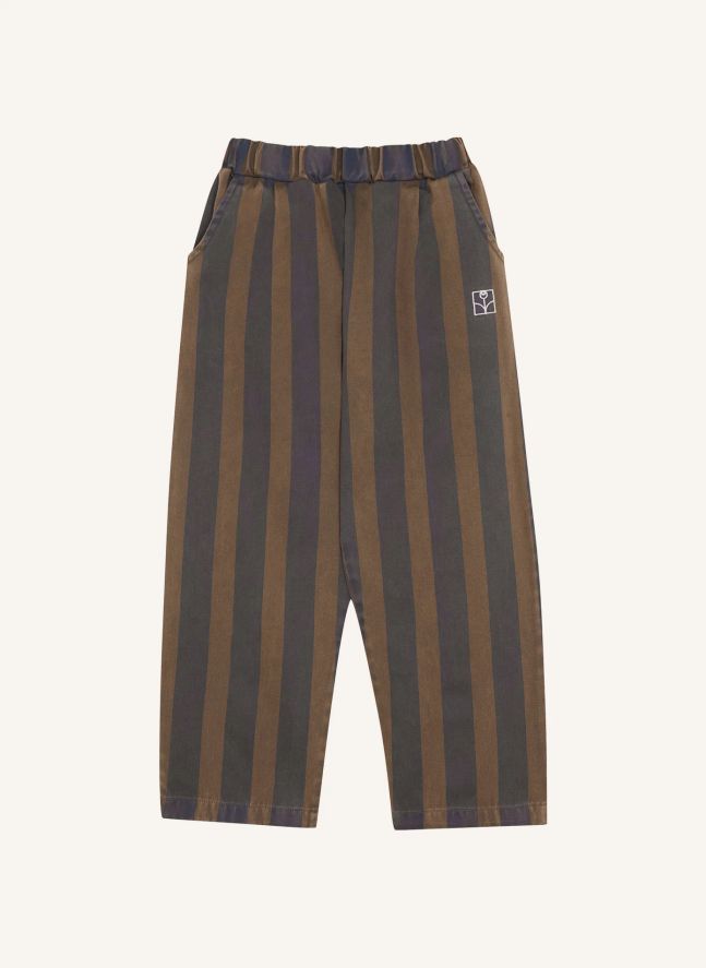 Pantalon Rayé | Marron