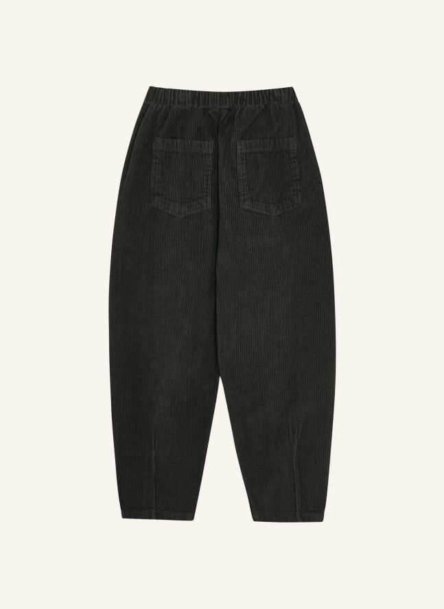Pantalon Logo Velours Côtelé | Gris anthracite